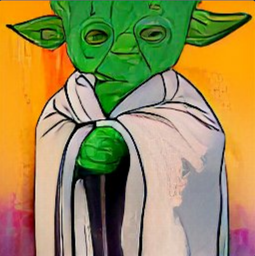 Yoda in African style (craiyon)