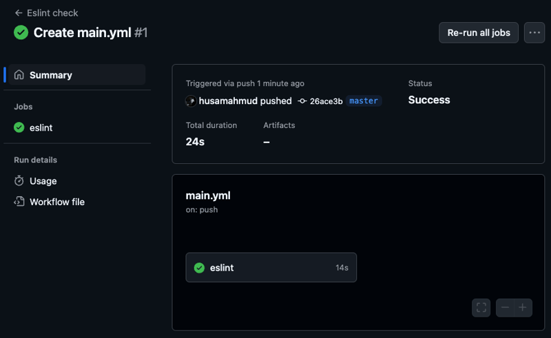 GitHub workflow summary