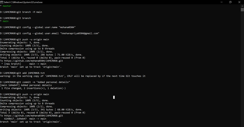 Git/GitHub Commands