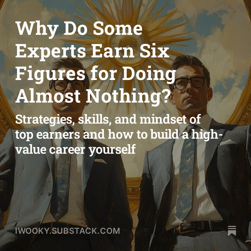 Why Do Some Experts Earn Six Figures for Doing Almost Nothing?