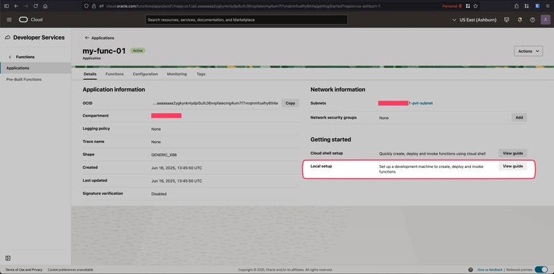 Application page