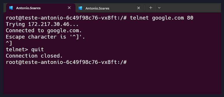 How to exit TELNET connection on Linux Terminal