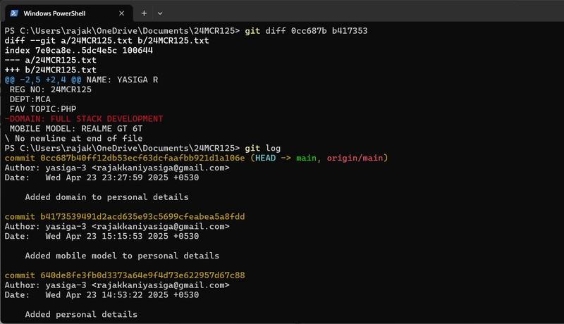 Step-by-Step Advanced Git Commands Execution: