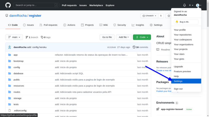 Configurando chave SSH no Github - imagem 1