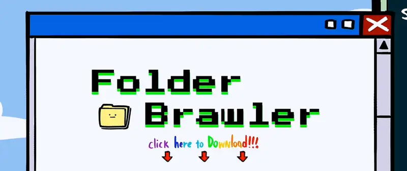 Animation showing Folder Brawler in action