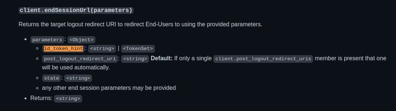 Image of the node-oidc-client docs