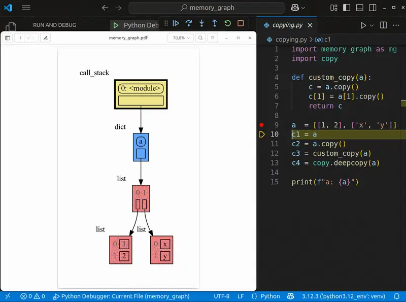Graph Python data while debugging