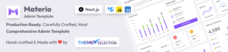 Materio MUI React NextJS Admin Template