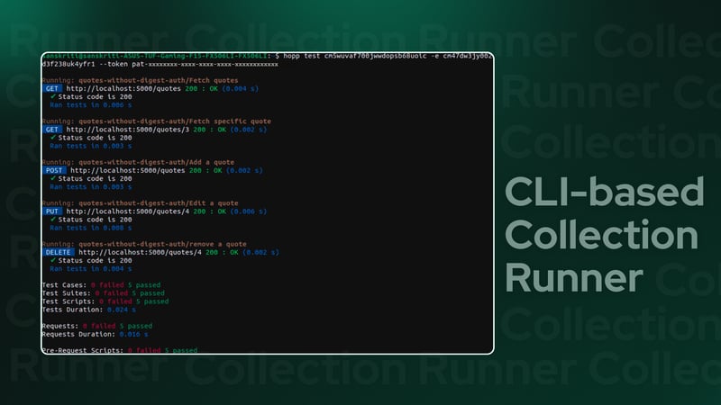 Optimize API Testing with Hoppscotch CLI and Web based Collection Runners