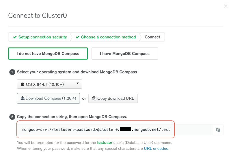 SimpleBackups - MongoDB Atlas Grab Connection String