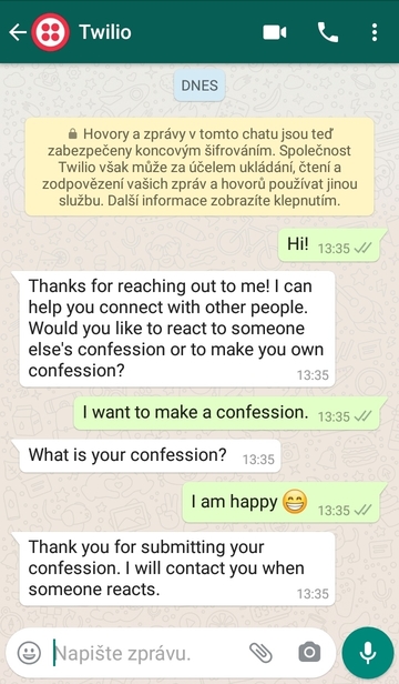 making a confession