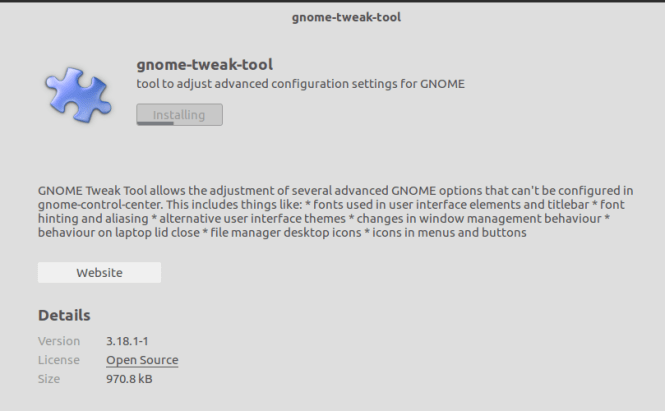 gnome tweak tool installation