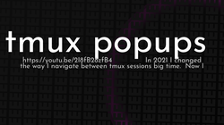 article cover for <br>
 tmux popups<br>
