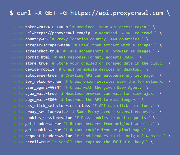 proxycrawl crawler api base instructions