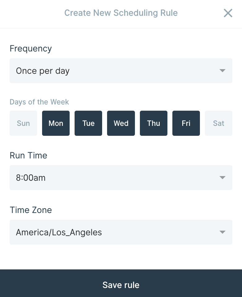 Scheduling a Parabola flow