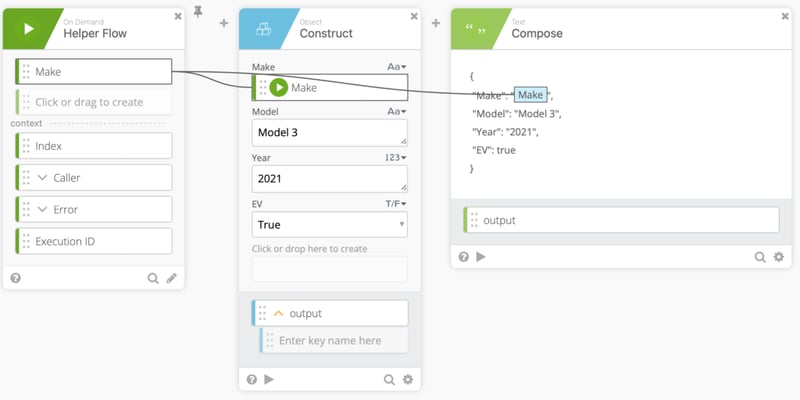 A flow with user input