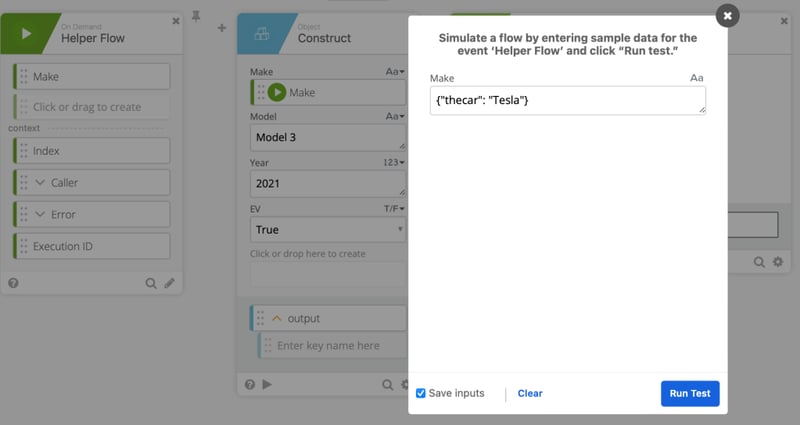 Running flow with invalid input