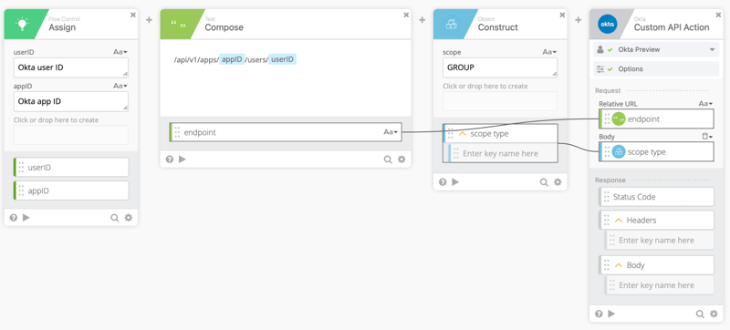 Custom API to convert application assignment