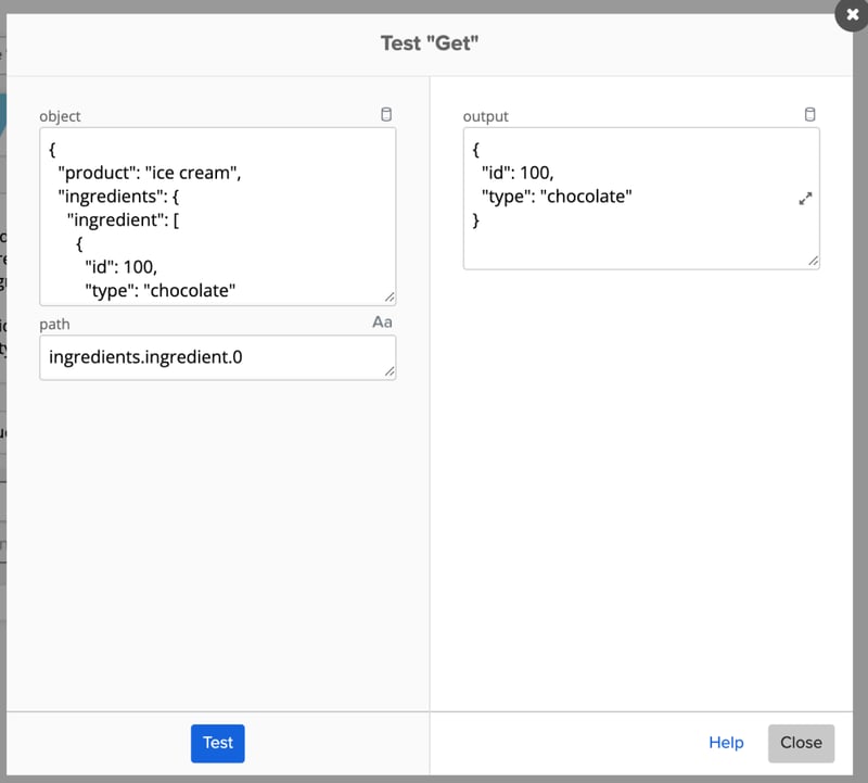 Using dot-notation in path