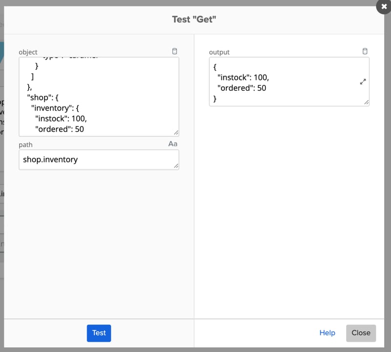 Testing Get card to access a JSON object