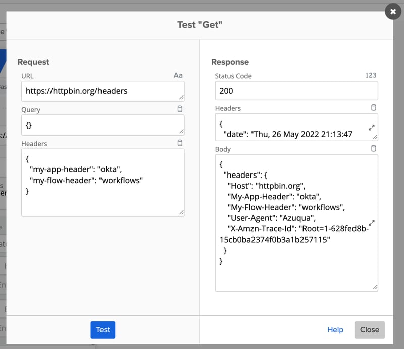 Inspecting request headers using httpbin