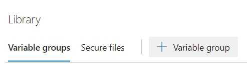 Azure pipelines add variable group