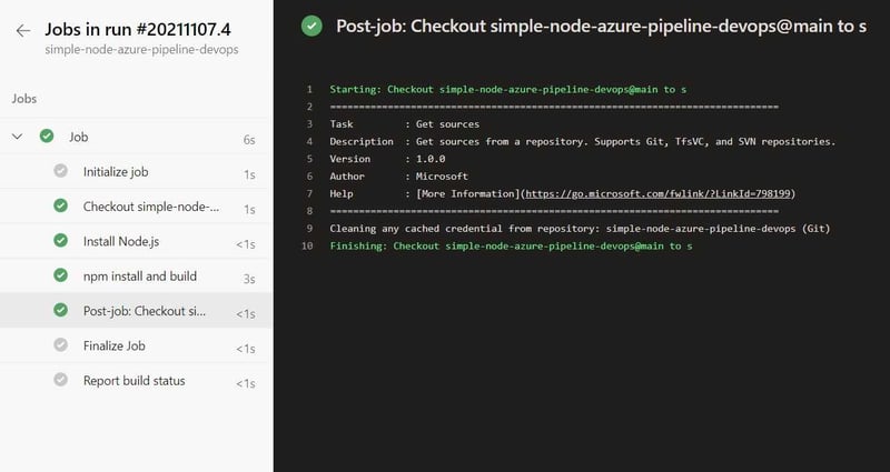 Azure pipelines run steps