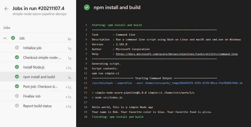 Azure pipelines review script execution