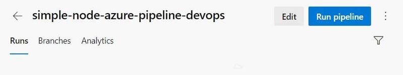 Azure pipelines run