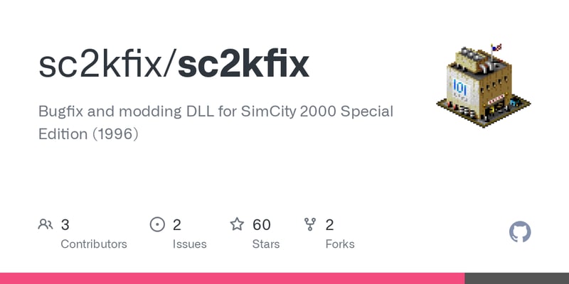 Sc2kfix: A Bugfix DLL for SimCity 2000 Special Edition