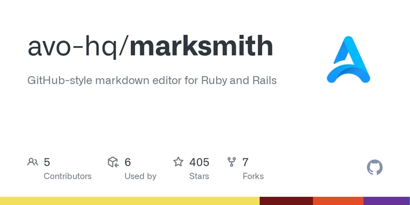 Marksmith: GitHub-style Markdown editor for Ruby and Rails