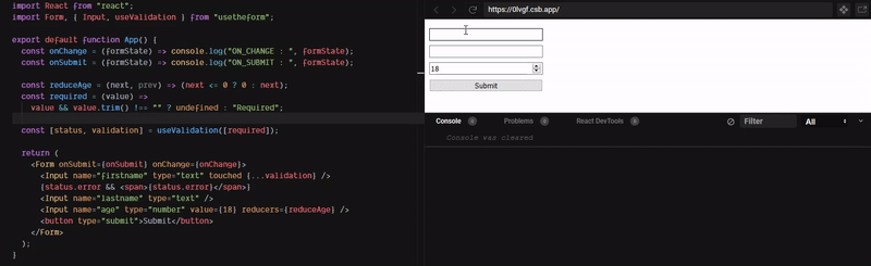 React library for composing declarative forms and managing their state