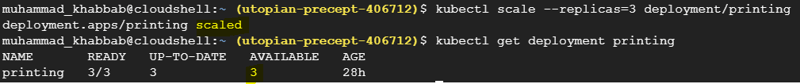 kubectl scale