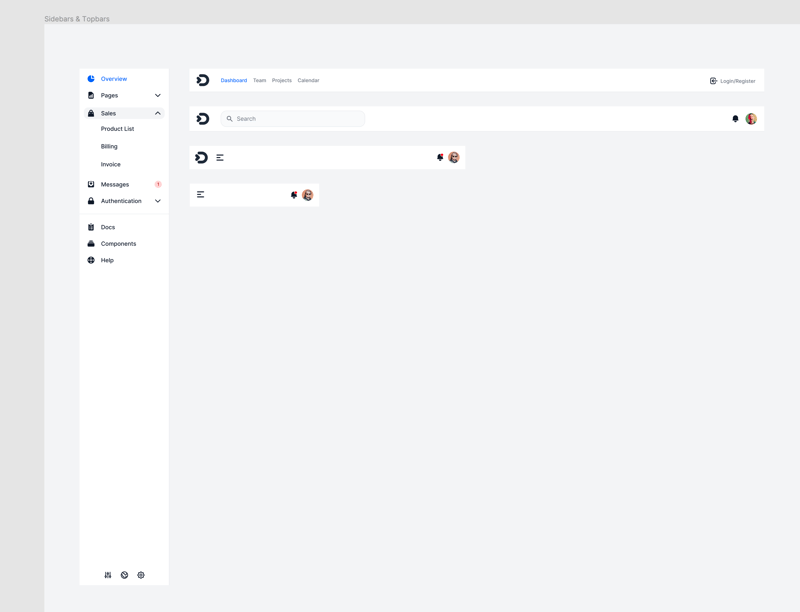 Tailwind Figma Sidebar and Menu