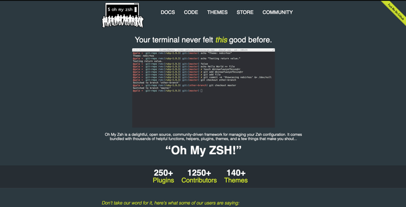 Oh My Zsh Screenshot
