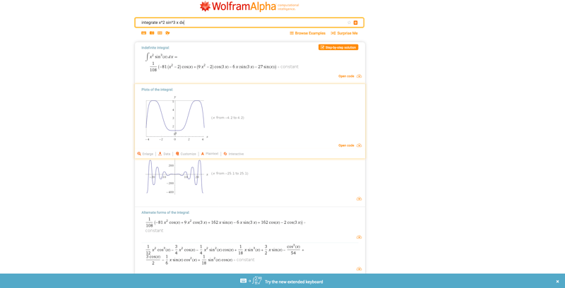 Wolfram Alpha Screenshot