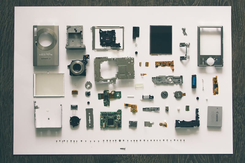 Disassembled Camera