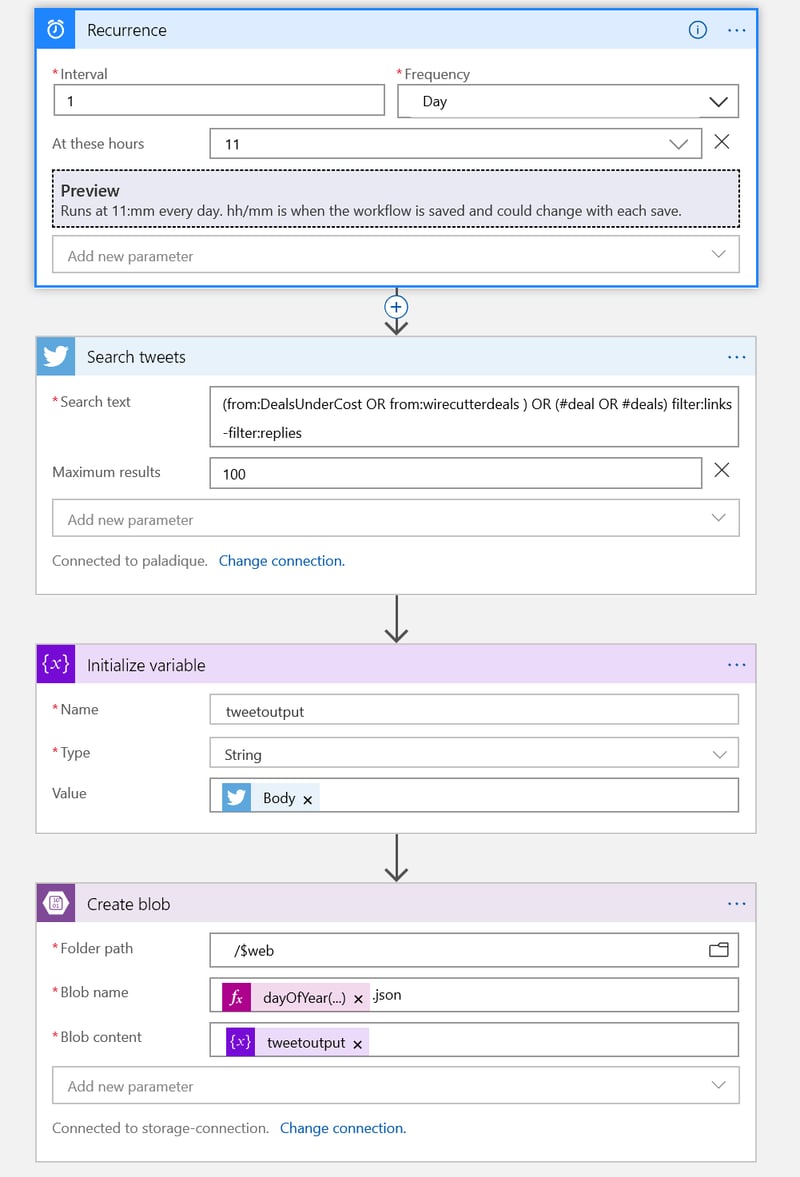 Logic app configuration