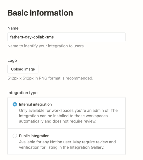 basic info for integration