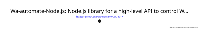 {Wa-automate-Node.js: