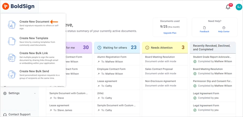 Simplify Signing Policies and Procedures in Accounting Firms with BoldSign