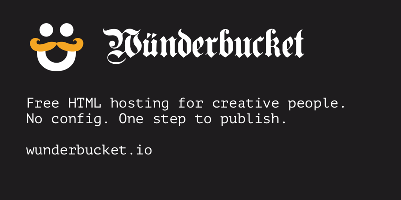 Wunderbucket: Static hosting for creative people