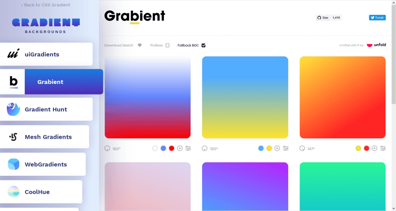 Gradient Backgrounds