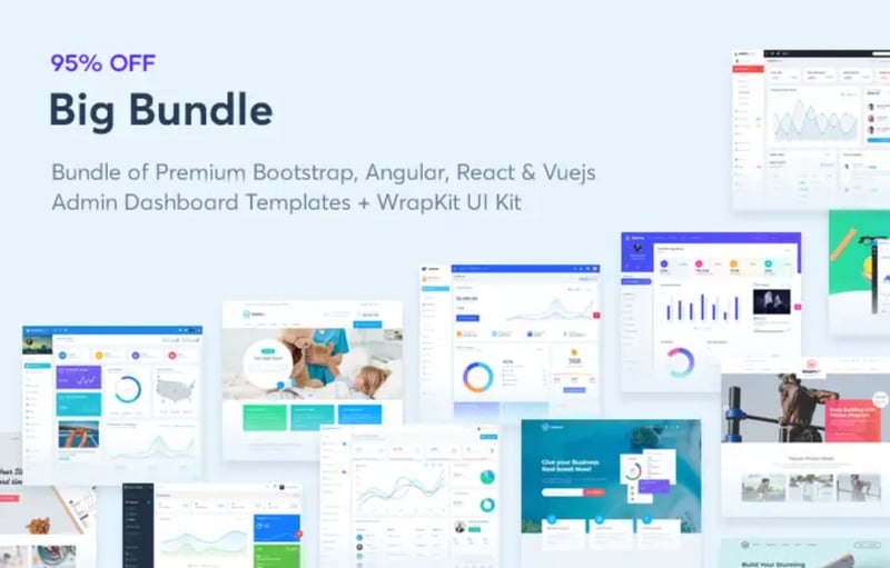 Wrappixel – UI Kits and Dashboards – up to 95% OFF