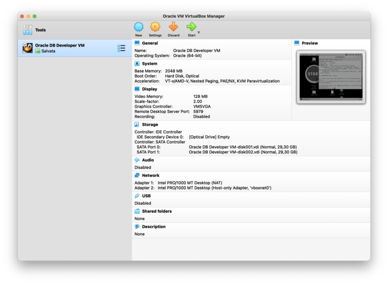 Figure 6 - Imported Oracle DB Developer VM virtual machine