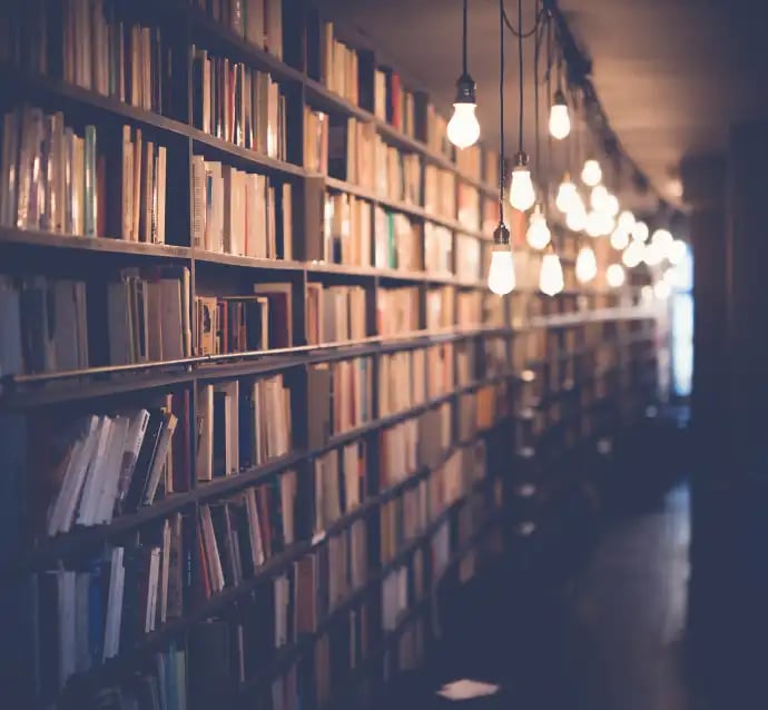 Never ending shelves of books