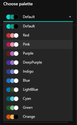 Choose the Required Palette