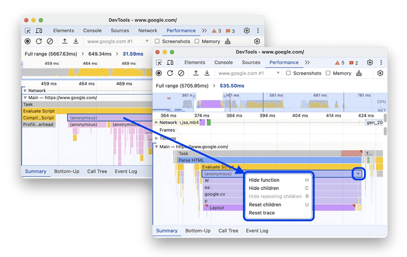 Enhanced Performance Panel in Chrome DevTools