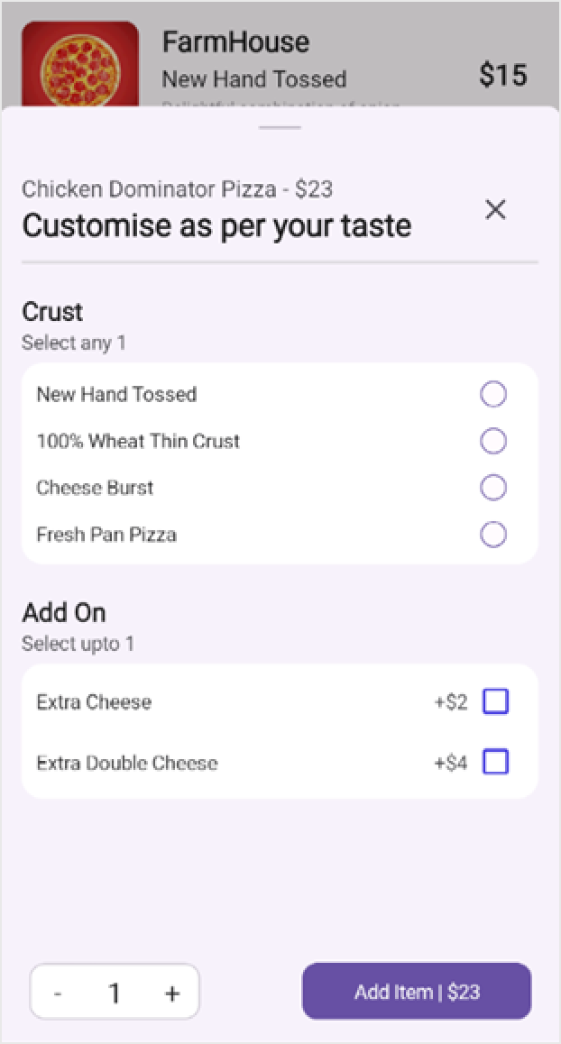 Bottom Sheet Control with Full state Dynamic Height Customization