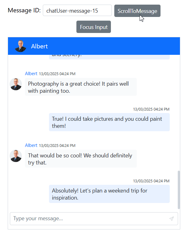 Enhancements in Blazor Chat UI